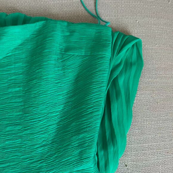 BEST Alexis Sunniva Maxi Dress Gown XS/S/M Green Pleated Party Cocktail Wedding - Picture 3 of 9